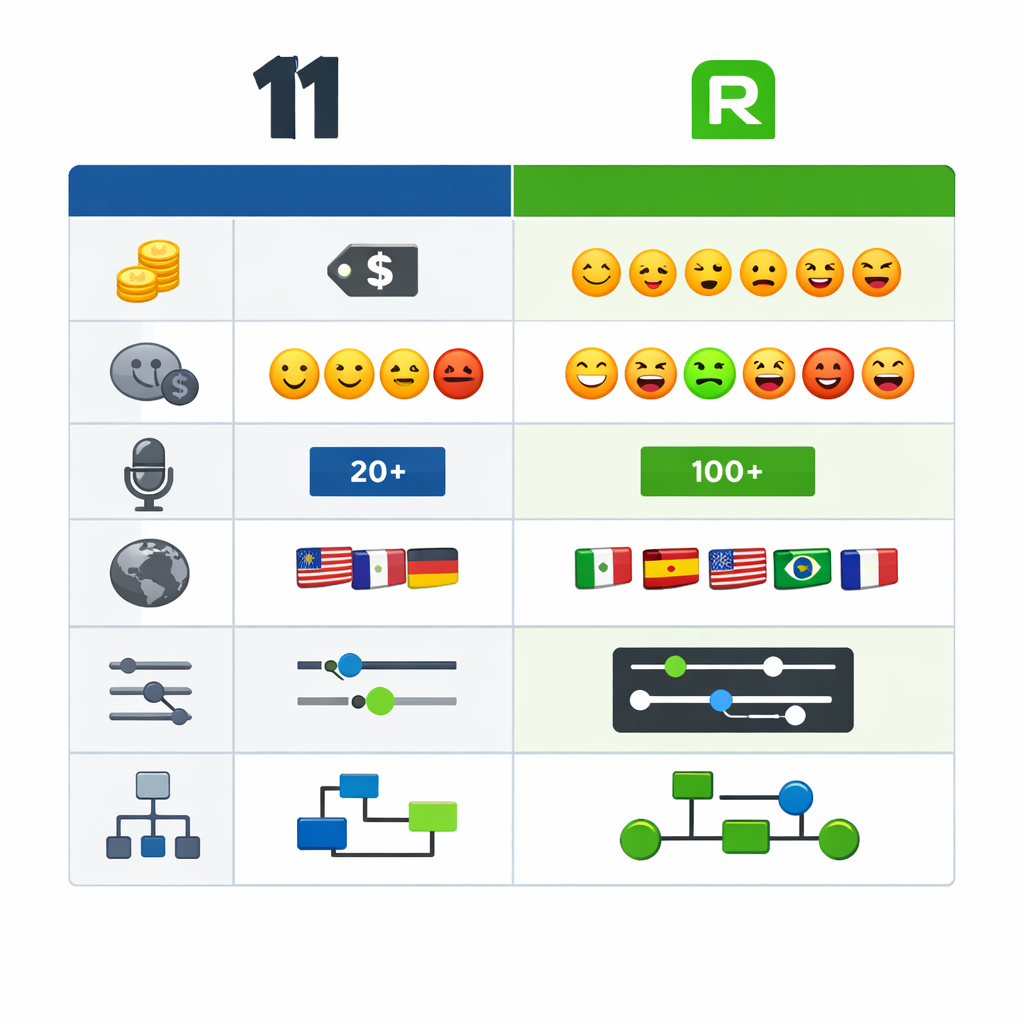 ElevenLabs Alternatives: Revoicer Comparison — illustration 5